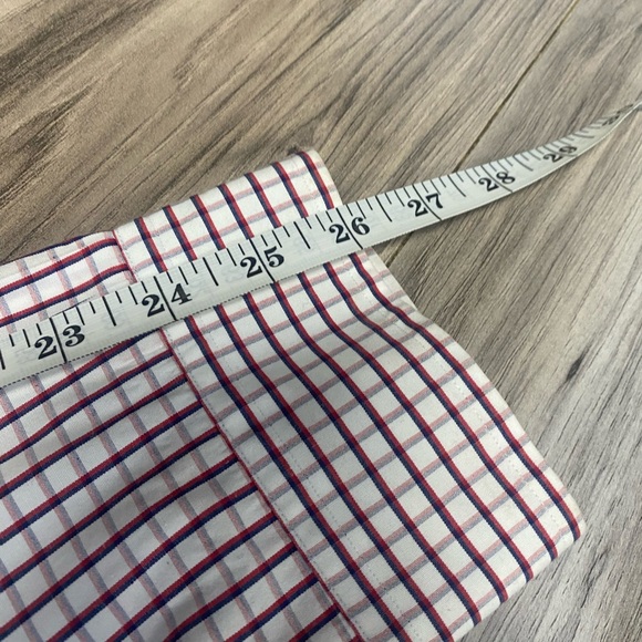 Ralph Lauren Blaire Mens 2XL White Red Blue Gingham Long Sleeve Button Up Shirt - Picture 6 of 7